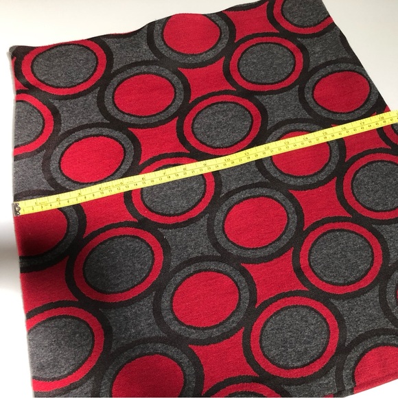 Studio Point Fitted Stretch Skirt, Sz M, Gray/Black/Maroon - Picture 7 of 12